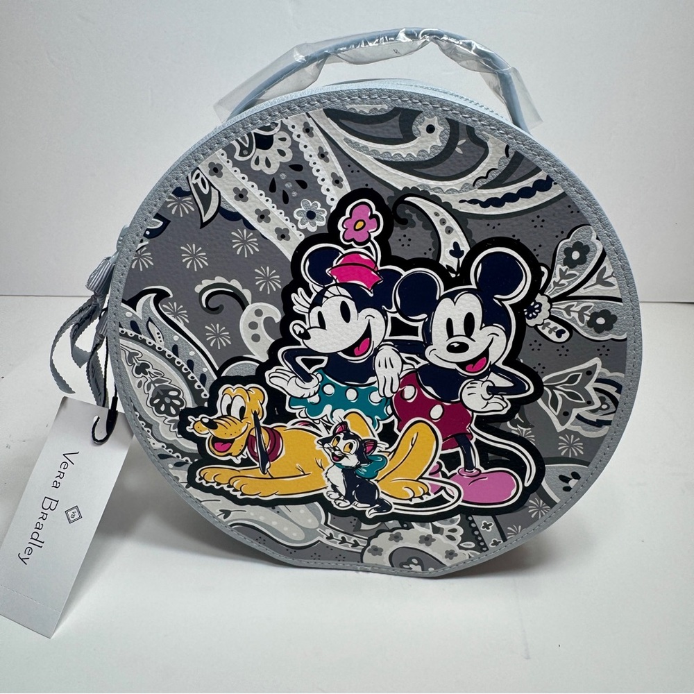 NWT. Vera Bradley Disney Whimsy Cosmetic Case w/ Mickey, Minnie and Pluto